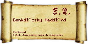 Benkóczky Medárd névjegykártya